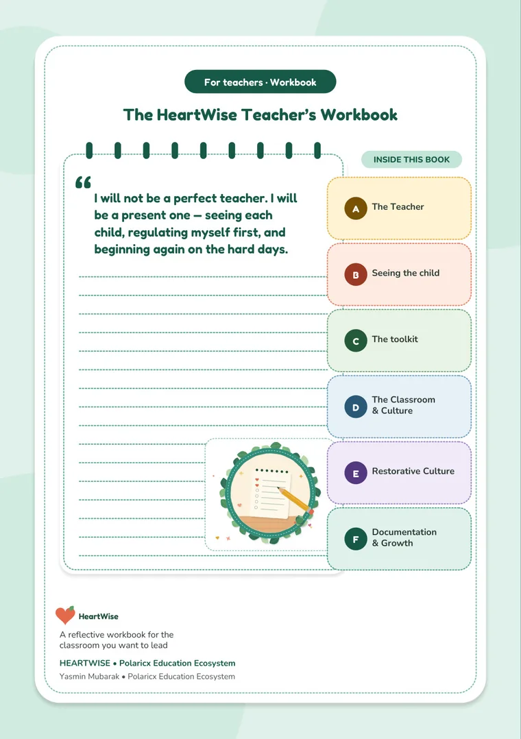 Back cover of The HeartWise Teacher’s Workbook