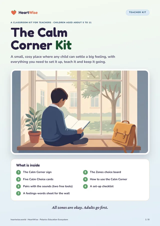 The cover of the Teacher Calm Corner Kit